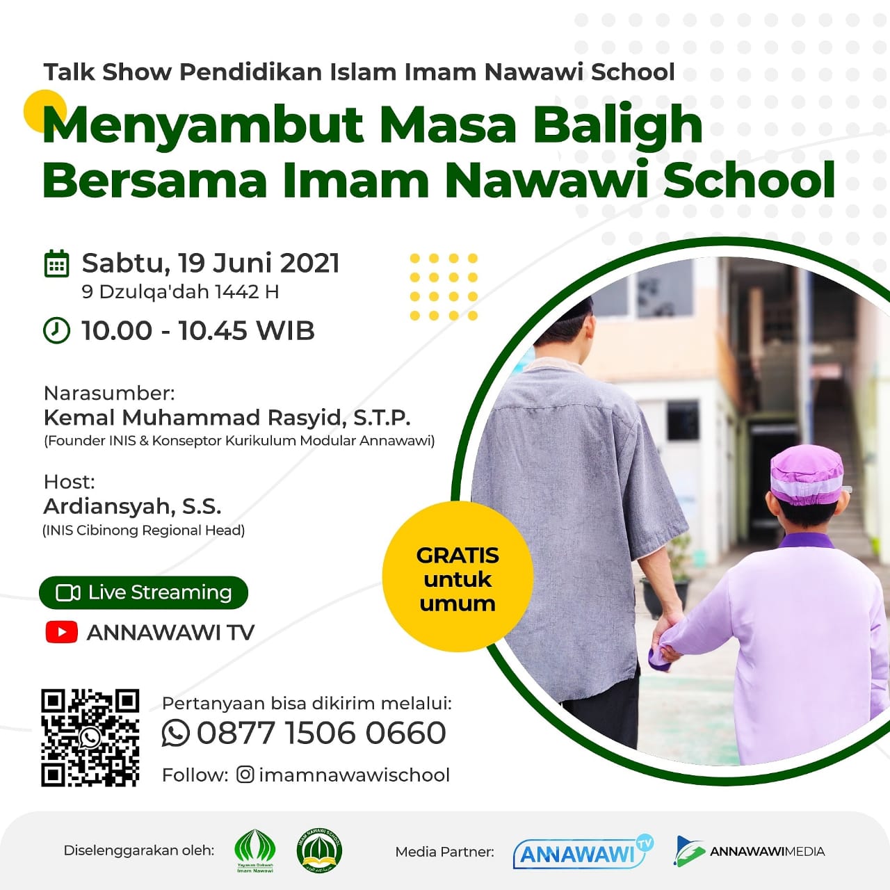 Talk Show Pendidikan Islam: “Menyambut Masa Baligh Bersama Imam Nawawi School”