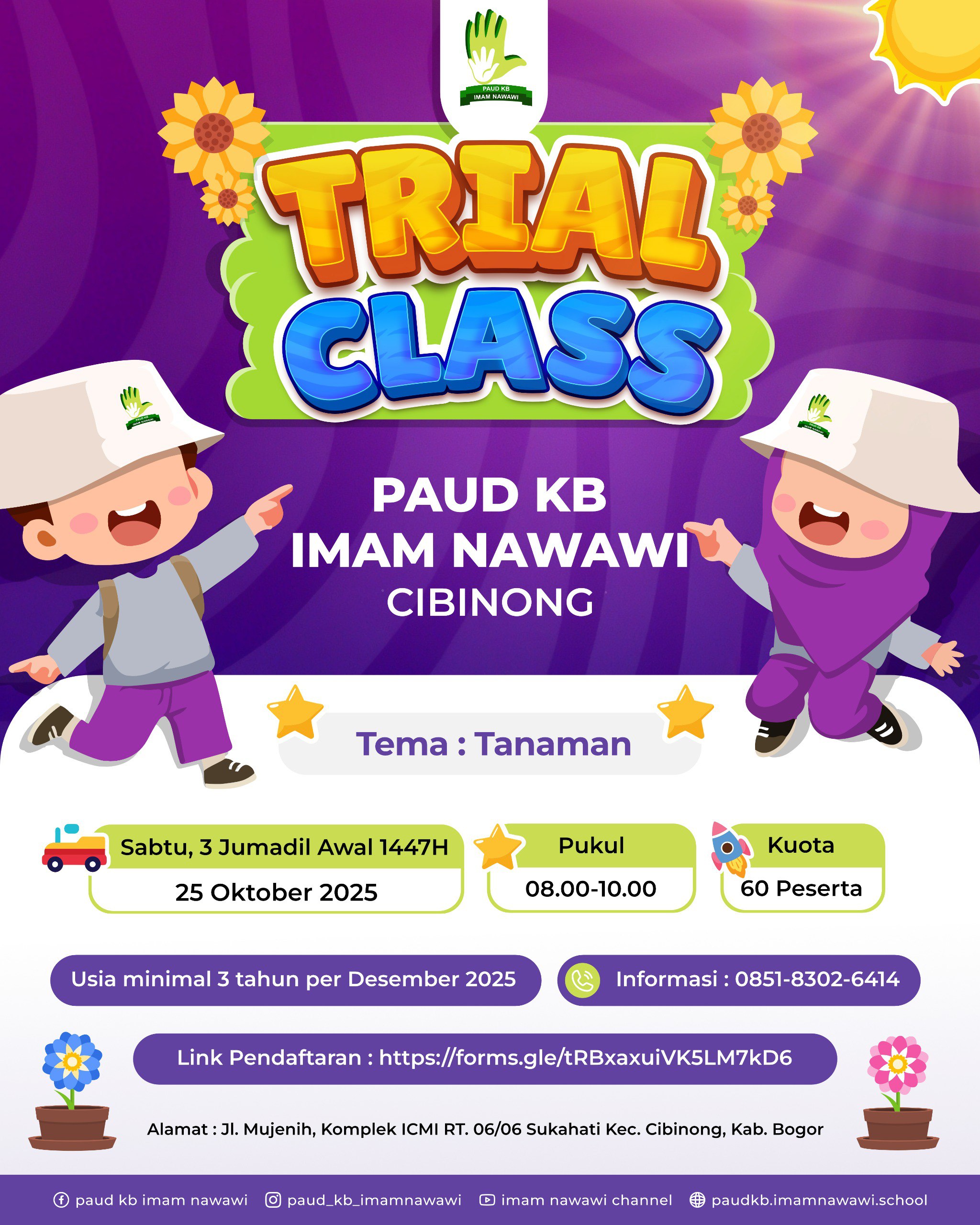 FREE TRIAL CLASS PAUD KB IMAM NAWAWI CIBINONG