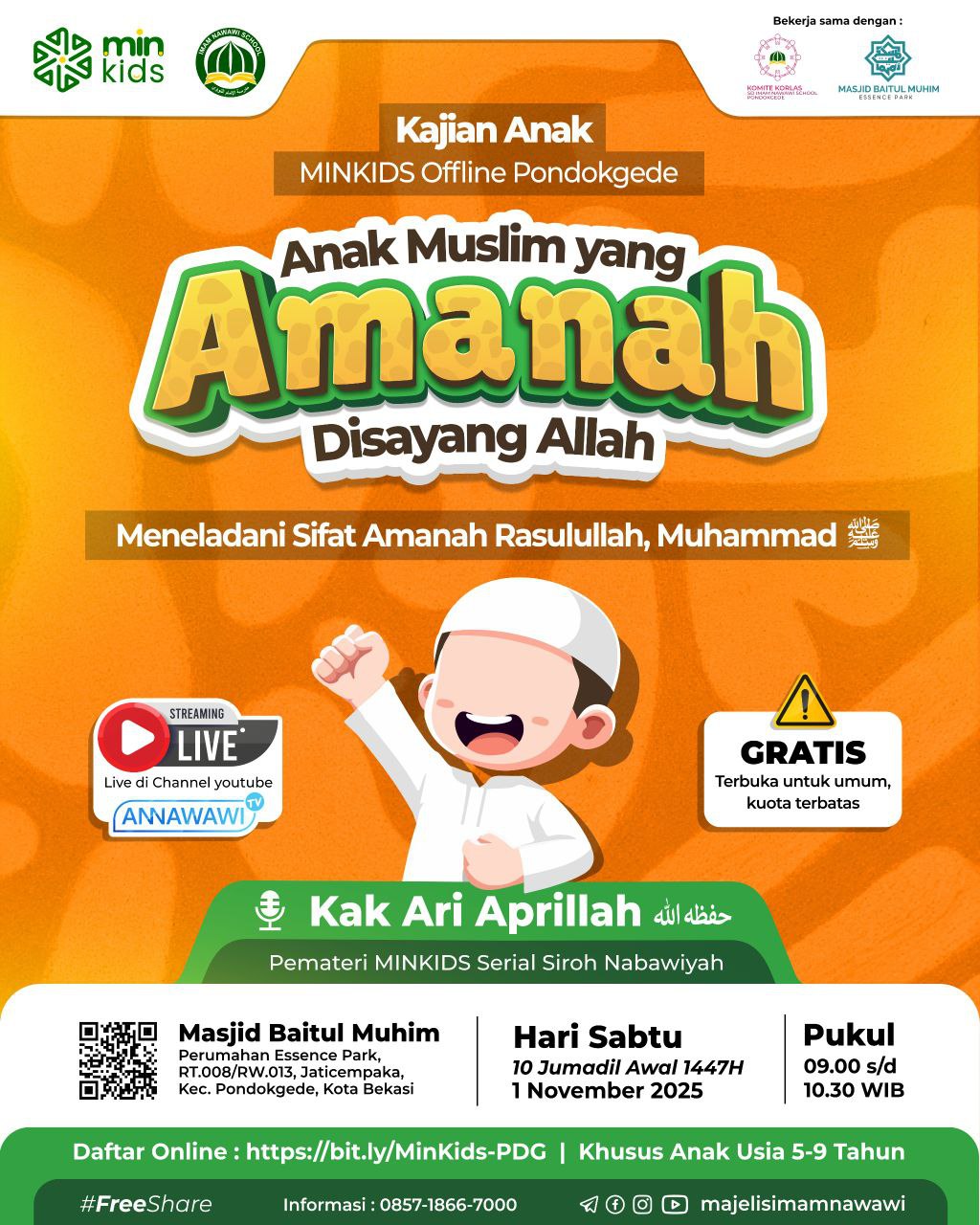 Kajian Anak MINKIDS Offline Pondokgede